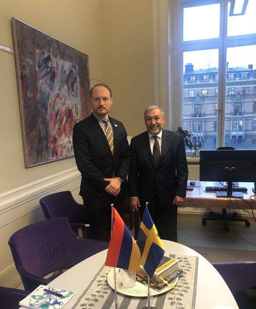 Meeting of Ambassador Alexander Arzoumanian with Chairman of Foreign Affairs Committee of Riksdag