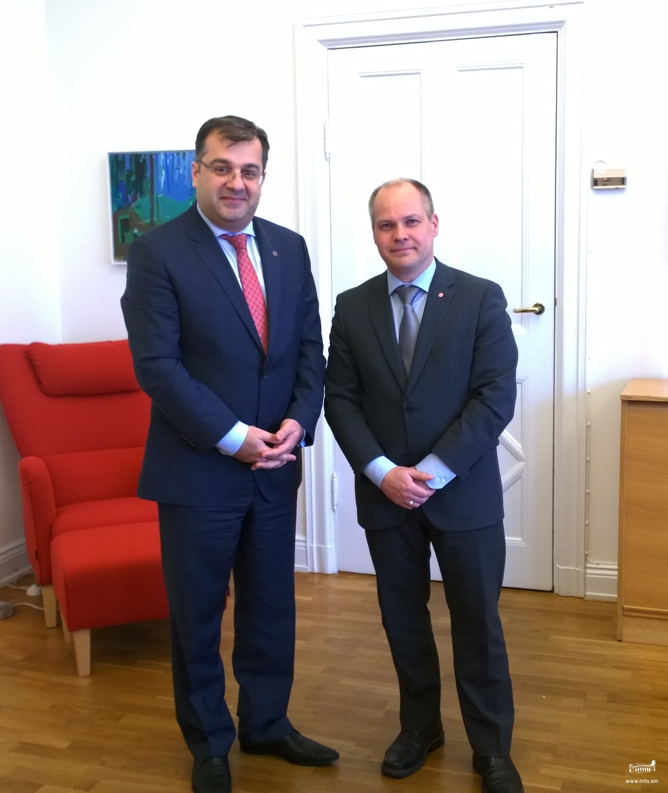 Meeting of Ambassador Apitonian with the Minister for Justice and Migration of Sweden Morgan Johansson