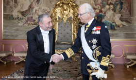 Ambassador Arzoumanian presented his Letters of Credence to His Majesty King Carl XVI Gustaf of Sweden